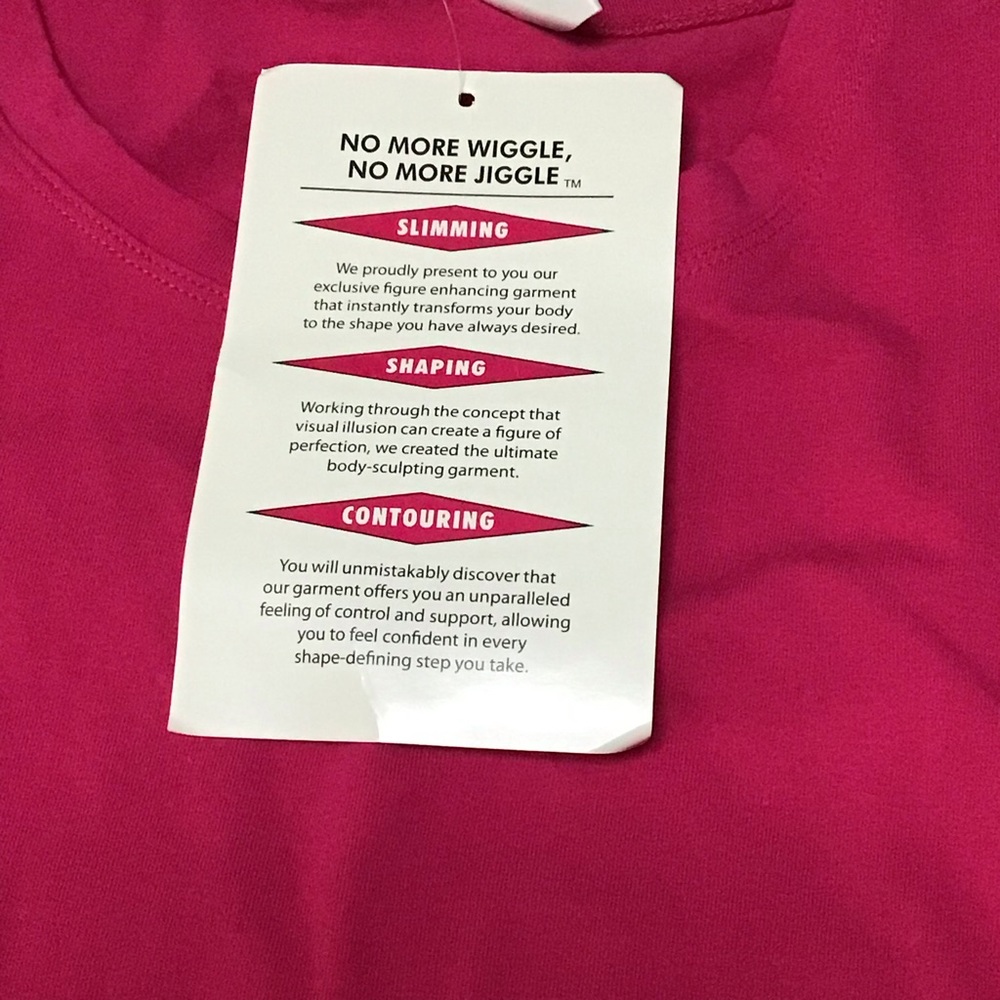 NWT Women with Control Pink Fuchsia Slimming Shaping Contouring Top Shirt Sz XS - Picture 6 of 8